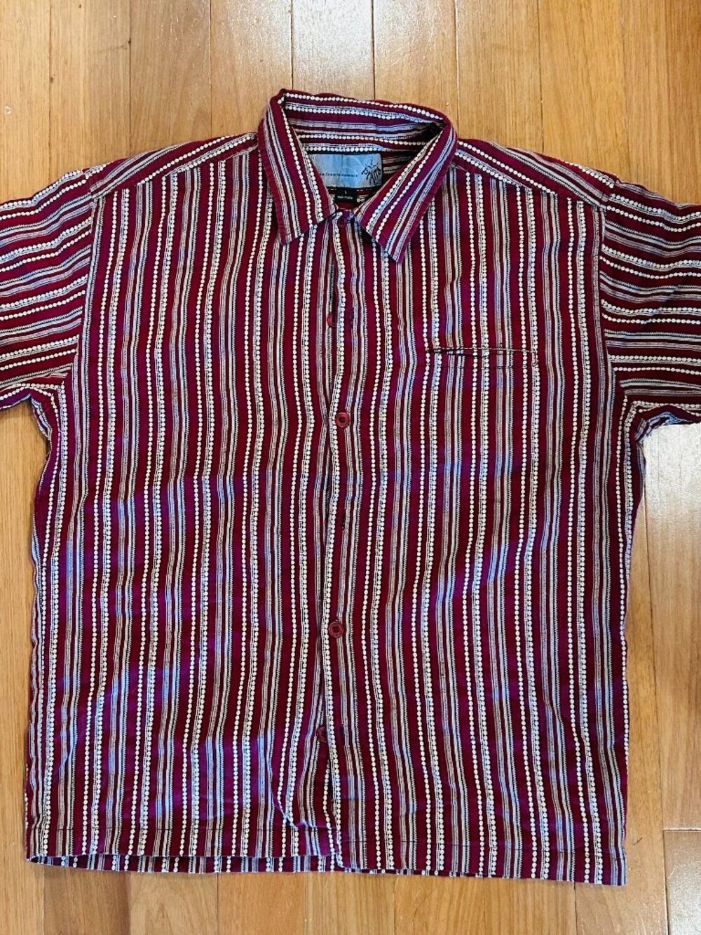 Prana Men's Cotton Blouse - short sleeve with small pocket - size L
